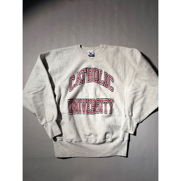 Champion Other - Vintage Champion Reverse Weave Sweatshirt Men L Grey Catholic University